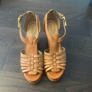 100% authentic Chloe wedges 37.5 fits like a 37